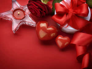 Romantic Rose Heart Wallpaper Wallpaper