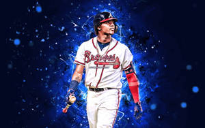 Ronald Acuna Jr Blue Wallpaper