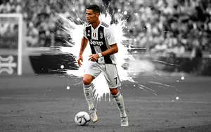 Ronaldo Dynamic Soccer Action Juventus Wallpaper