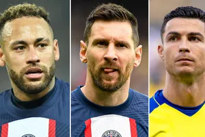 Ronaldo Messi Neymar Portraits Wallpaper