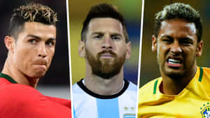 Ronaldo Messi Neymar Triptych Wallpaper