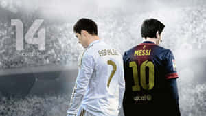 Ronaldo Messi Rivalry Backs Turned Wallpaper