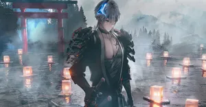 Ronin Samurai In A Surreal Battlefield Wallpaper