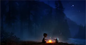 Rons Gone Wrong Campfire Wallpaper