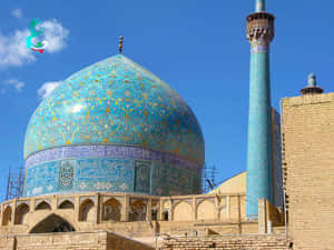 Roofing Design Of Shah Mosque With Bright Sky Wallpaper