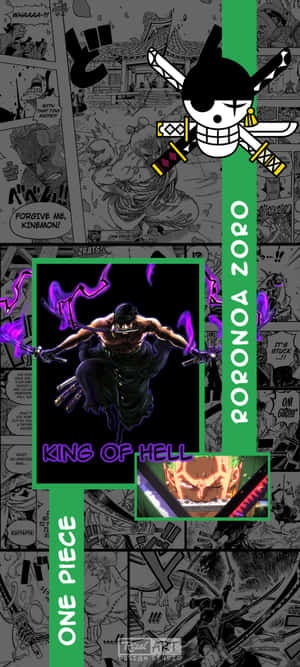 Roronoa_ Zoro_ King_of_ Hell_ One_ Piece_ Artwork Wallpaper