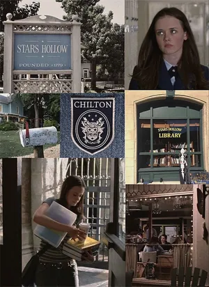 Rory Gilmore Inspired Collage Wallpaper