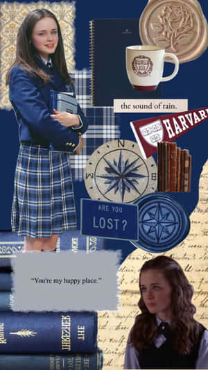 Rory Gilmore Inspired Collage Wallpaper