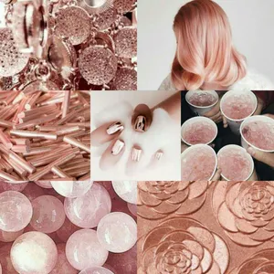 Rose Gold Aesthetic Collage Wallpaper