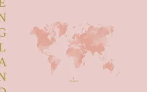 Rose Gold Aesthetic Map Wallpaper