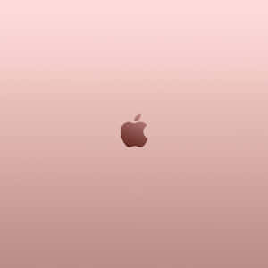 Rose Gold Apple Logo Aesthetic Wallpaper