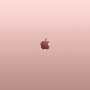 Rose Gold Apple Logo Aesthetic Wallpaper