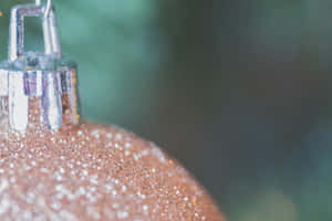 Rose Gold Christmas Ornament Bokeh Wallpaper