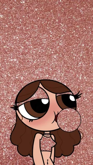 Rose Gold Color Glittery Bubble Wallpaper