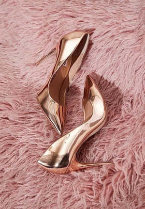 Rose Gold Color Heels Wallpaper