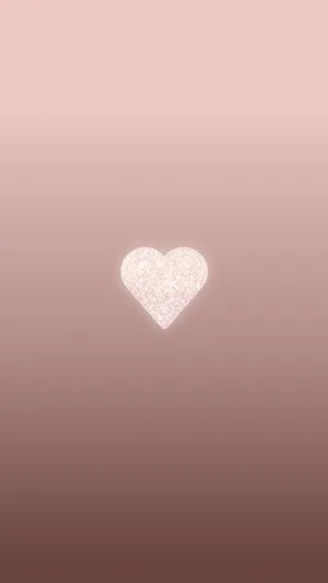 Rose Gold Ipad Glittery Heart Wallpaper
