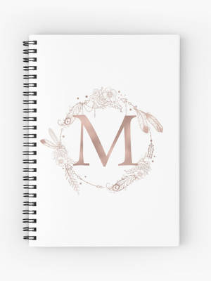 Rose Gold Letter M Wallpaper