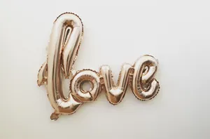 Rose Gold Love Balloon Wedding Decor Wallpaper