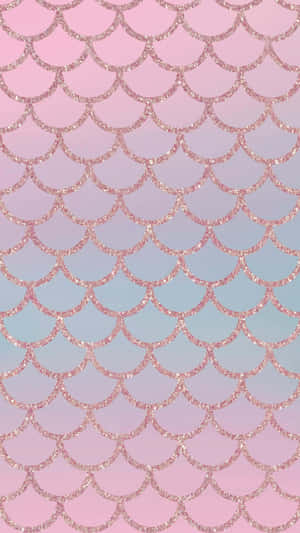 Rose Gold Pastel Mermaid Scales Background Wallpaper