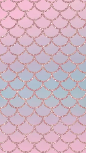Rose Gold Pastel Mermaid Scales Background Wallpaper