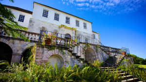 Rose Hall Great House Blue Sky Few Clouds Wallpaper