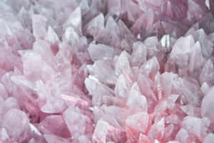 Rose Quartz Crystal Cluster Background Wallpaper