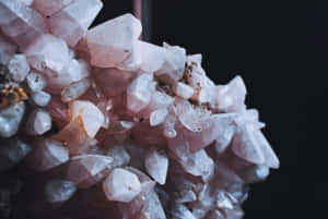 Rose Quartz Crystal Cluster Closeup Wallpaper