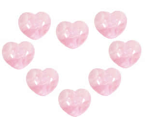 Rose Quartz Heart Shaped Stones Pattern Wallpaper