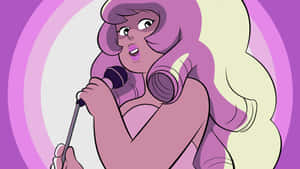 Rose Quartz Singing Cartoon Character Wallpaper