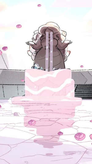 Rose Quartz Standing Behind Sword Wallpaper