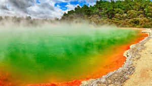 Rotorua Geothermal Champagne Pool Wallpaper