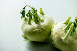 Rotten Kohlrabi Vegetables Wallpaper