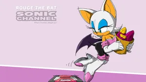 Rouge The Bat In Action In A Night Scene Wallpaper