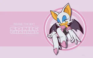 Rouge The Bat Striking A Powerful Pose Wallpaper