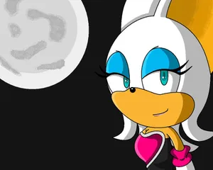 Rougethe Bat Moonlight Gaze Wallpaper