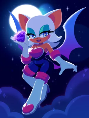 Rougethe Batwith Gem Wallpaper