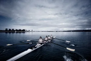 Rowing Athletes Practice Wallpaper