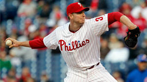 Roy Halladay Red Phillies Uniform Wallpaper