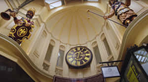 Royal Arcade Melbourne Clockand Gog Magog Statues Wallpaper