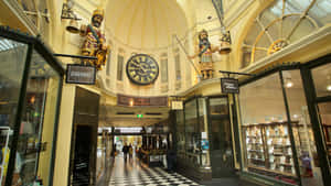 Royal Arcade Melbourne Interior Clockand Stores.jpg Wallpaper