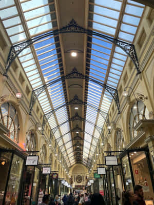 Royal Arcade Melbourne Interior View Wallpaper