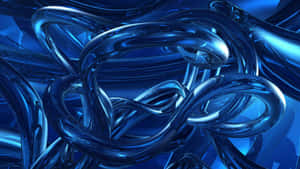 Royal Blue Abstract Design Wallpaper