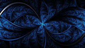 Royal Blue Abstract Fractal Wallpaper