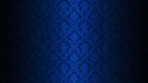 Royal Blue Damask Pattern Wallpaper