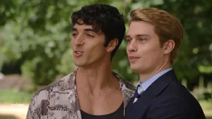 Royal Blue Duo Smiling Wallpaper