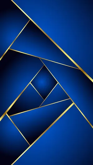 Royal Blue Geometric Design Wallpaper