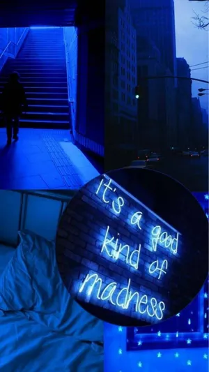 Royal Blue Urban Vibes Wallpaper