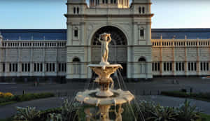 Royal Exhibition Building Fountain View Wallpaper