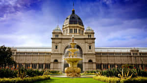 Royal Exhibition Buildingand Fountain Wallpaper