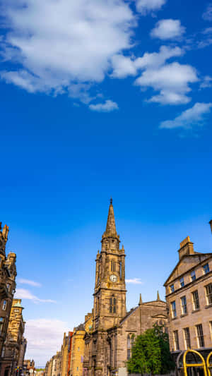 Royal Mile Edinburgh Church Steeple Wallpaper